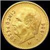 Image 1 : 1906 Mexico Gold 5 Pesos 0.1206oz CLOSELY UNCIRCULATED