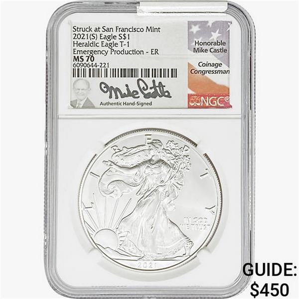 2021-S Silver Eagle NGC MS70
