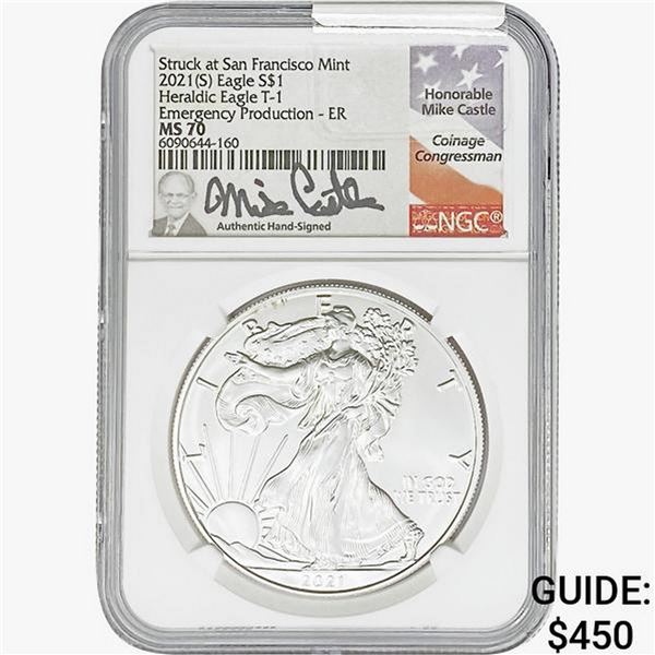 2021-S Silver Eagle NGC MS70