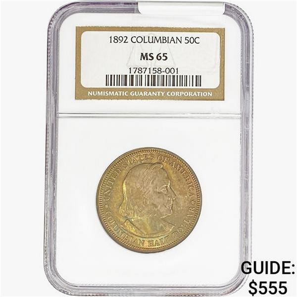 1892 Columbian Expo Half Dollar NGC MS65