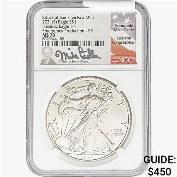 2021-S Silver Eagle NGC MS70