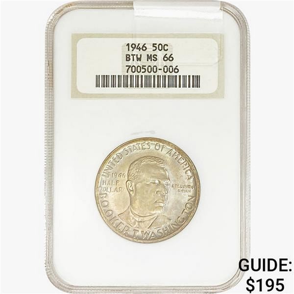 1946 Booker T Half Dollar NGC MS66