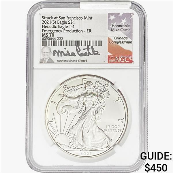 2021-S Silver Eagle NGC MS70