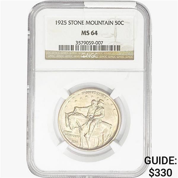 1925 Stone Mountain Half Dollar NGC MS64