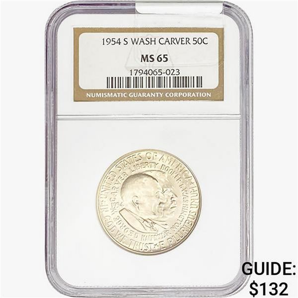 1954-S Washington Carver Half Dollar NGC MS65