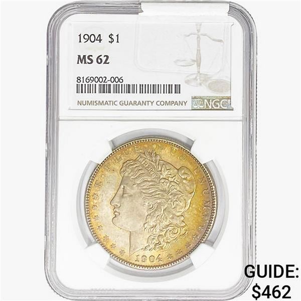 1904 Morgan Silver Dollar NGC MS62