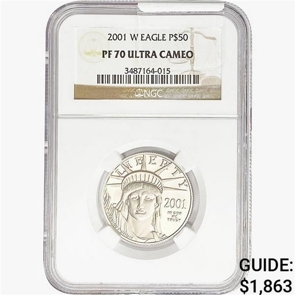 2001-W 1/2oz Platinum $50 Eagle NGC PF70 UC