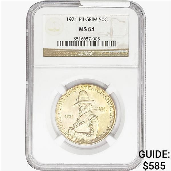 1921 Pilgrim Half Dollar NGC MS64