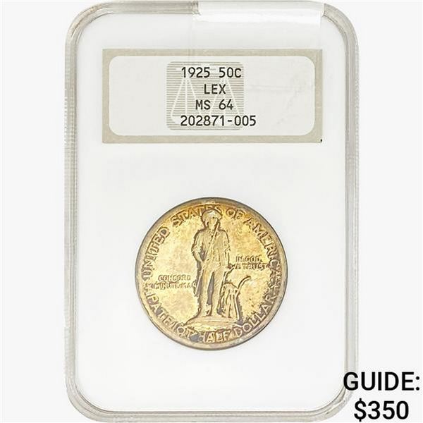 1925 Lexington Half Dollar NGC MS64