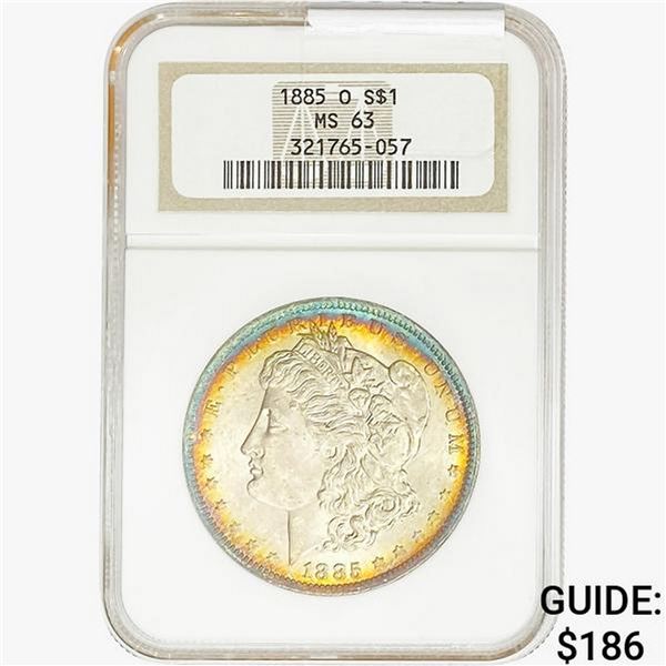 1885-O Morgan Silver Dollar NGC MS63