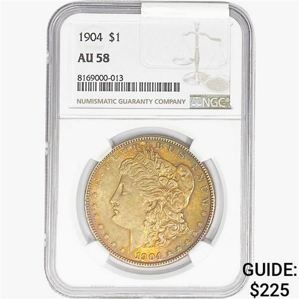 1904 Morgan Silver Dollar NGC AU58