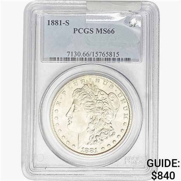 1881-S Morgan Silver Dollar PCGS MS66