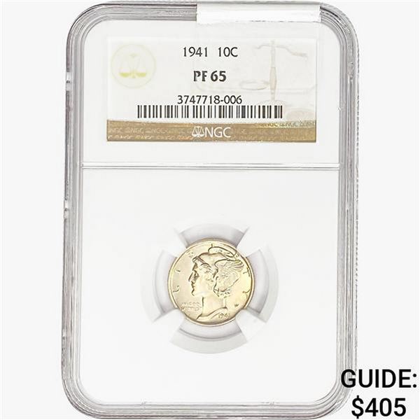 1941 Mercury Silver Dime NGC PF65
