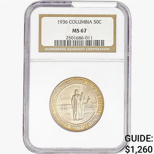 1936 Columbia Half Dollar NGC MS67