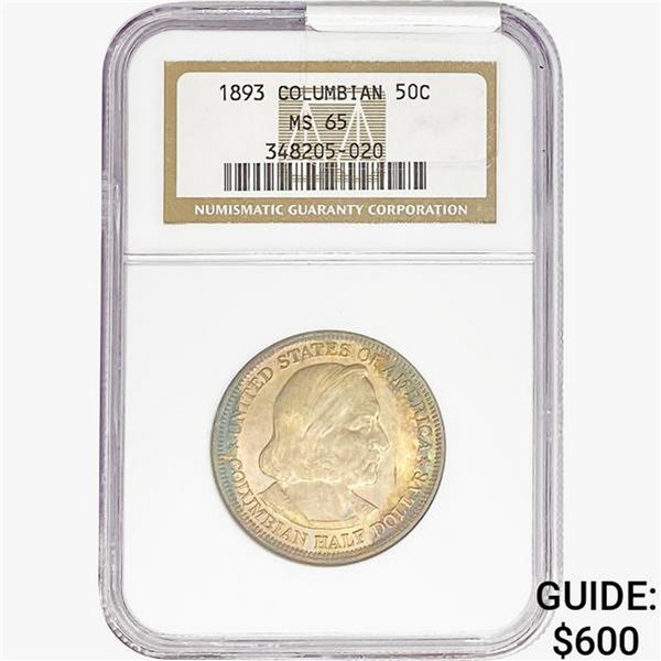 1893 Columbian Expo Half Dollar NGC MS65