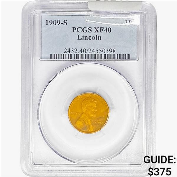 1909-S Wheat Cent PCGS XF40