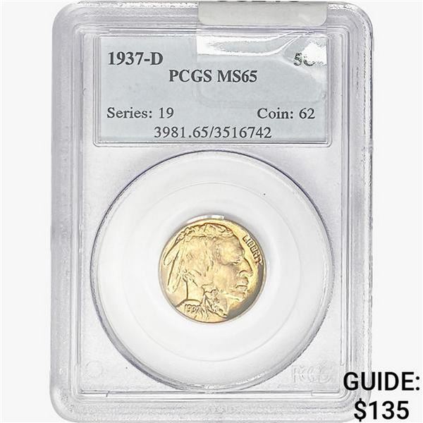 1937-D Buffalo Nickel PCGS MS65