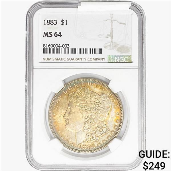1883 Morgan Silver Dollar NGC MS64