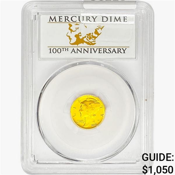 2016-W 1/10oz Gold 10C PCGS SP70