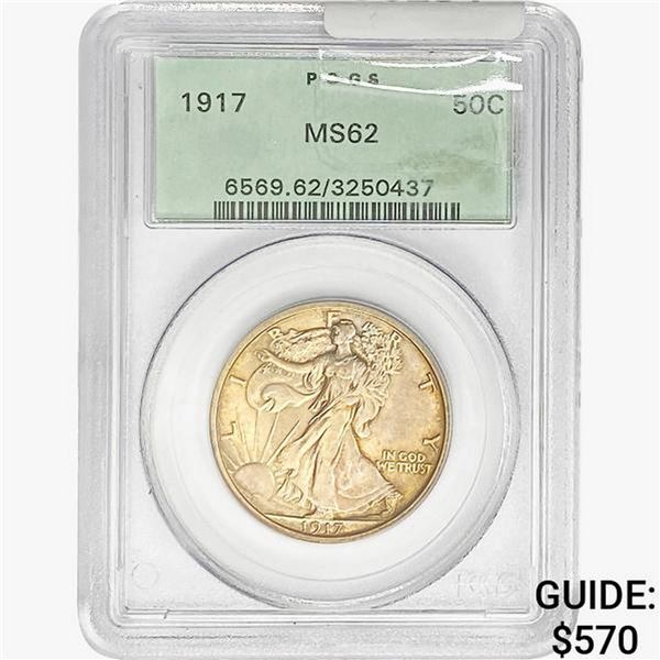 1917 Walking Liberty Half Dollar PCGS MS62