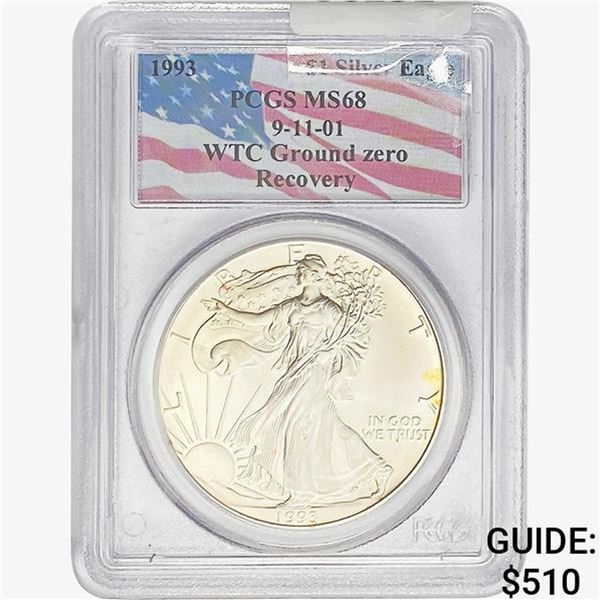 1993 Silver Eagle PCGS MS68 WTC Ground Zero