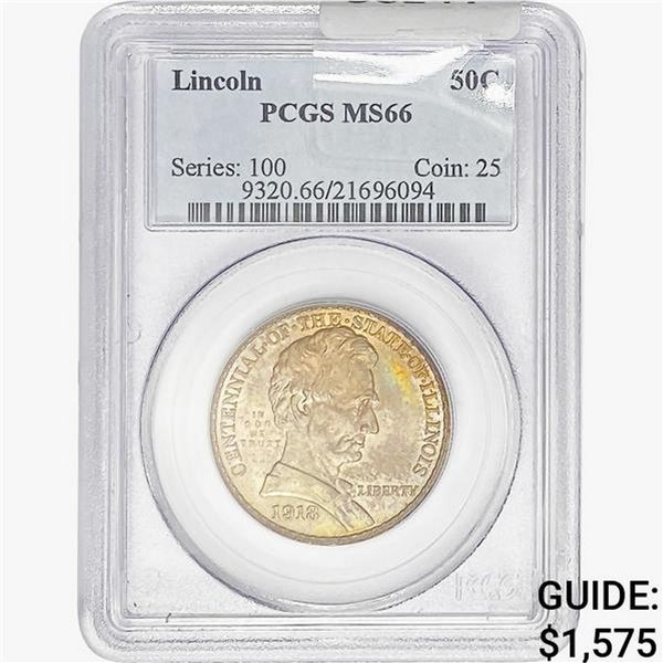 1918 Illinois Half Dollar PCGS MS66
