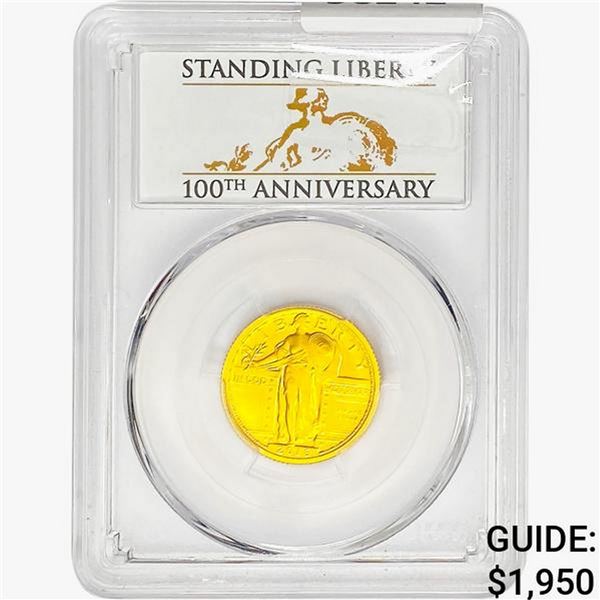 2016-W 1/4oz Gold 25C PCGS SP69
