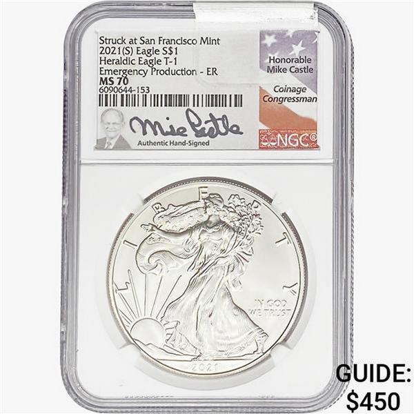 2021-S Silver Eagle NGC MS70