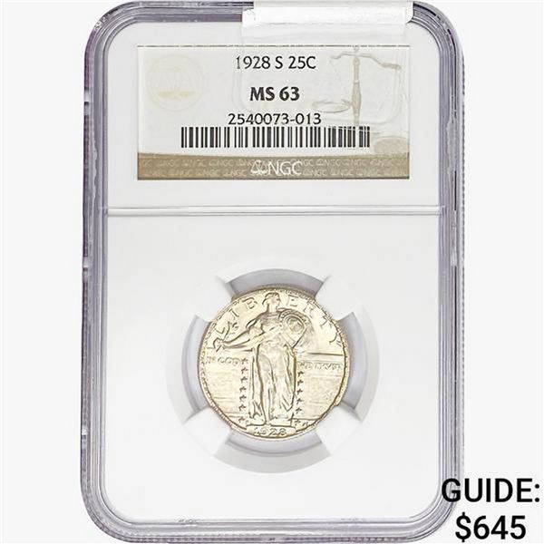 1928-S Standing Liberty Quarter NGC MS63