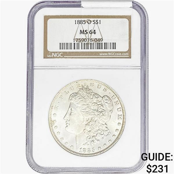 1885-O Morgan Silver Dollar NGC MS64