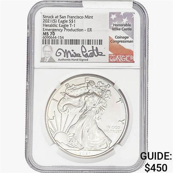 2021-S Silver Eagle NGC MS70