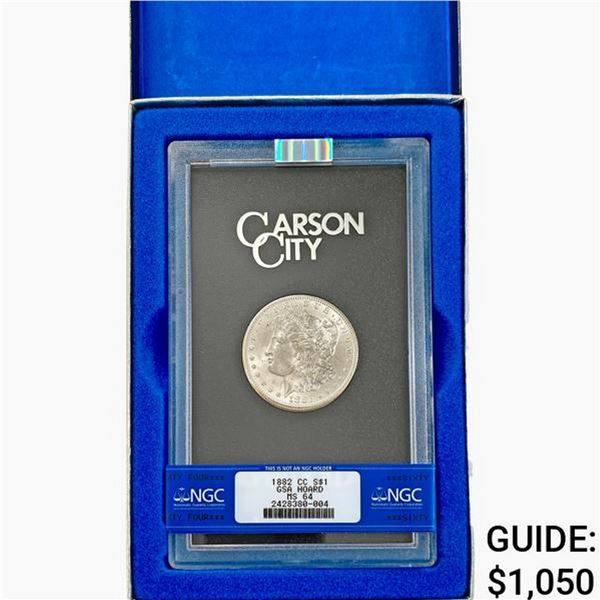 1882 CC Morgan Silver Dollar NGC MS64 GSA