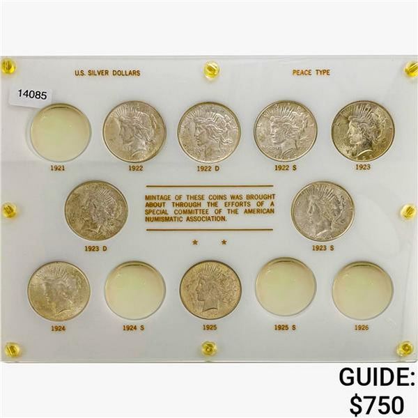 1922-1925 [8] Peace Dollar Set