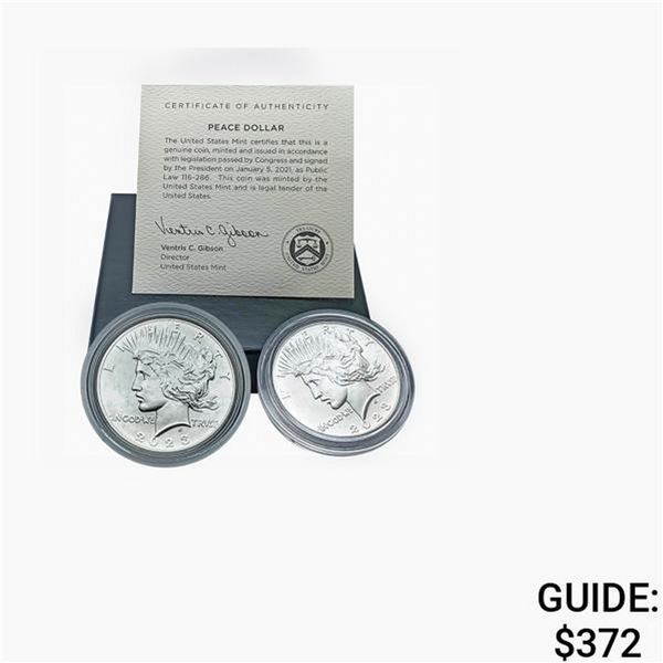 2023 [2] Peace Dollar Lot , Philadelphia