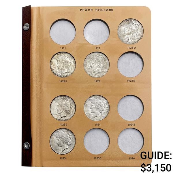1922-D-1934-D [8 Coin] Peace Dollar COLL. Album