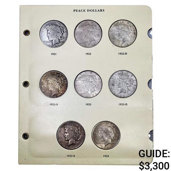 1921-1935 Peace Dollar Album (24 Coins)