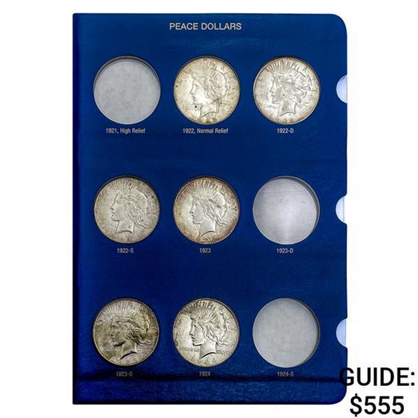 [6 Coin] 1922-1924 Peace Dollar COLL. Album