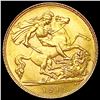 Image 2 : 1915 Great Britain Gold 1/2 Sovereign 0.1178oz UNCIRCULATED