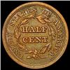 Image 2 : 1853 Braided Hair Half Cent CLOSELY UNCIRCULATED