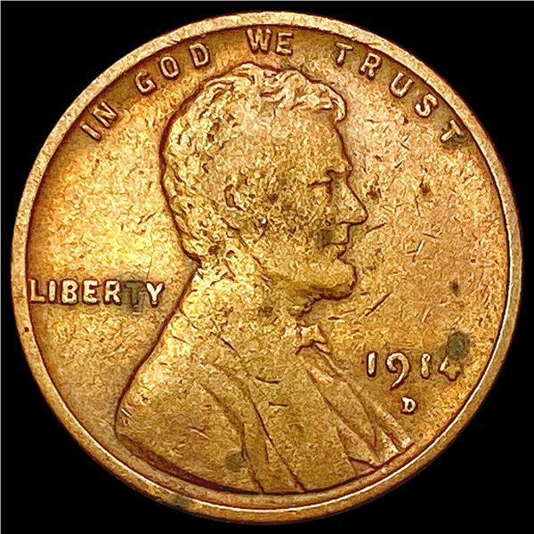 1914-D Wheat Cent LIGHTLY CIRCULATED