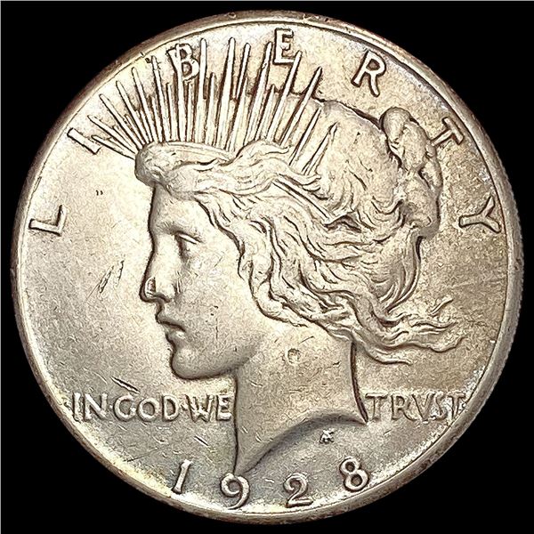 1928 Silver Peace Dollar CLOSELY UNCIRCULATED