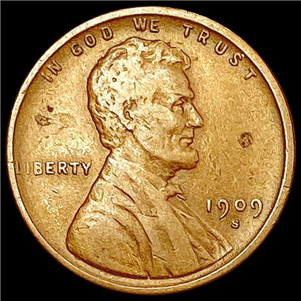 1909-S VDB Wheat Cent LIGHTLY CIRCULATED
