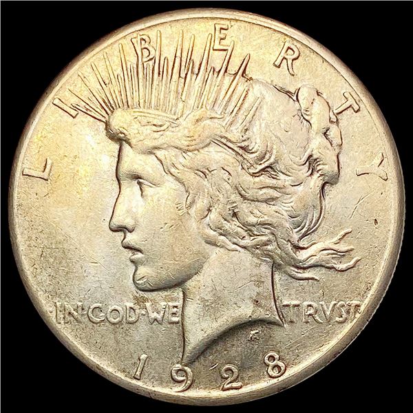 1928 Silver Peace Dollar NEARLY UNCIRCULATED