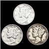 Image 1 : [3] 1925-1928 Mercury Dime HIGH GRADE