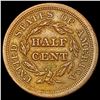 Image 2 : 1856 Braided Hair Half Cent UNCIRCULATED