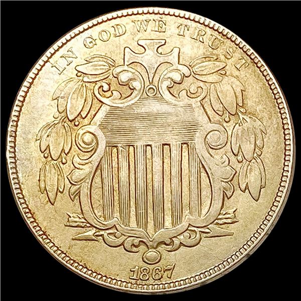 1867 Shield Nickel CLOSELY UNCIRCULATED