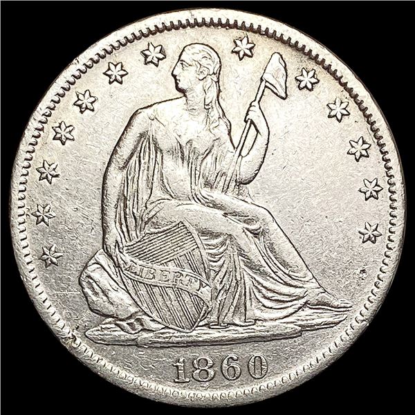 1860-S Seated Liberty Half Dollar CLOSELY UNCIRCULATED