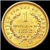 Image 2 : 1852 Rare Gold Dollar CHOICE AU