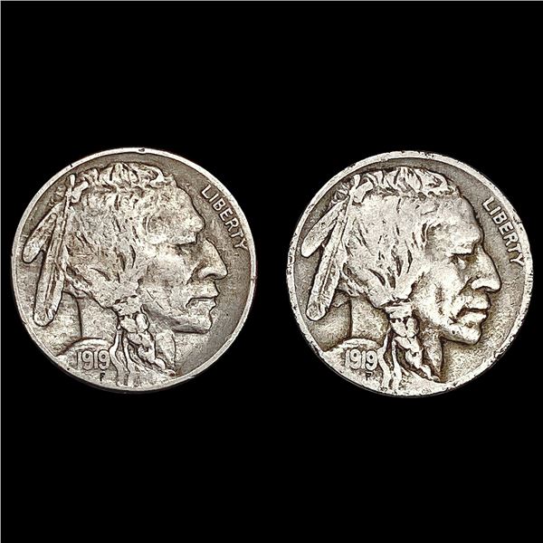 [2] 1919 Buffalo Nickel LIGHTLY CIRCULATED