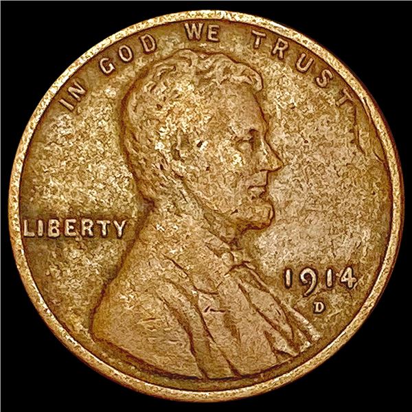 1914 D Wheat Cent LIGHTLY CIRCULATED